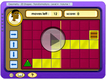 Grade 4: geometry. Play a grid board game wiith Jermaine and explore transformations. Grade 4: geometry. Play a grid board game wiith Jermaine and explore transformations.