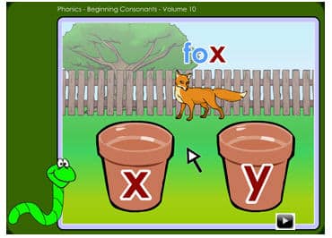 Worksheets X Pictures For Kindergarten online phonics for kindergarten and preschool k5 learning sample lesson practice reading words ending with the x