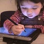 child on tablet