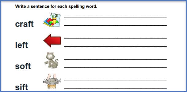spelling exercise