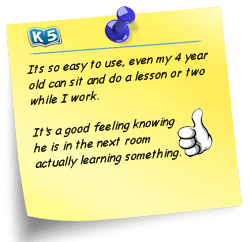 It is so easy to use, even my 4 year old can sit and do a lesson or two while I work. It's a good feeling knowing he is in the next room actually learning something.