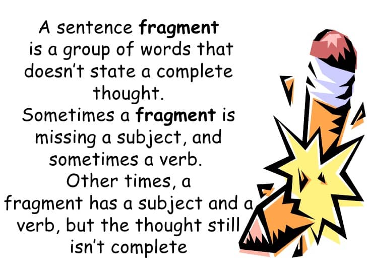 fragmented sentences