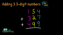 Add Three, 3-Digit Numbers Math Video