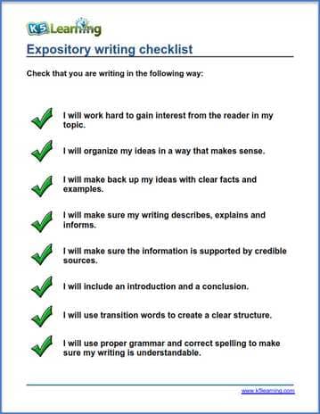 expository checklist