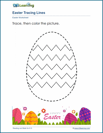 Easter tracing lines