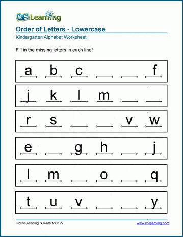 Alphabetical order worksheet