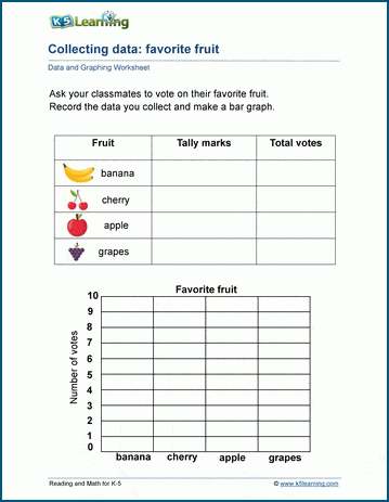 Collecting data worksheets
