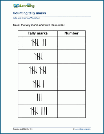 Tally marks worksheets