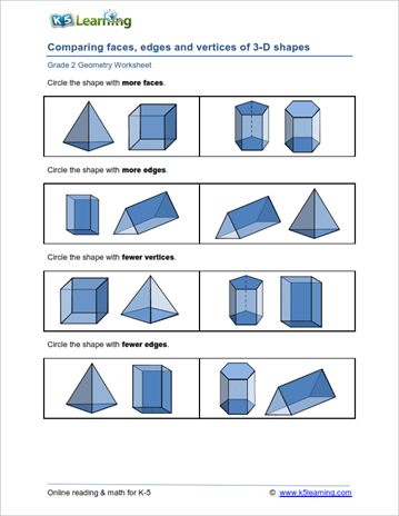 Sample Grade 2 Geometry Worksheet