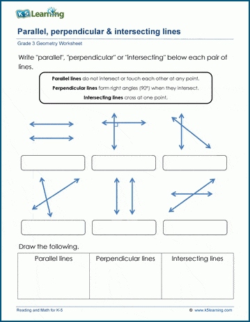 Parallel and perpendicular lines worksheets