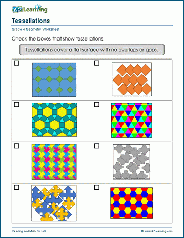 Tessellations Worksheets