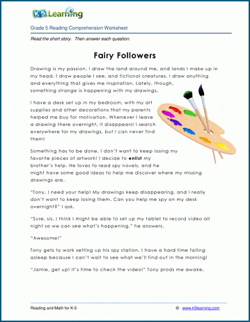 Grade 5 Children's Story - Fairy Followers