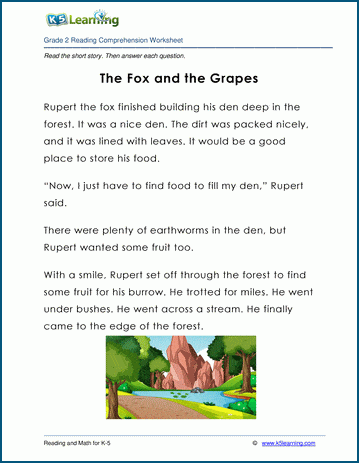 The Fox and the Grapes - children's fable.