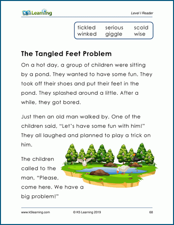 Level I Children's Story & Worksheet - The Tangled Feet Problem