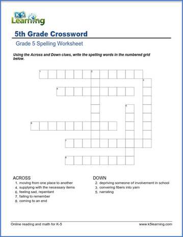 Fifth Grade Spelling Worksheets | K5 Learning