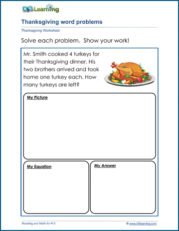 Thanksgiving word problem