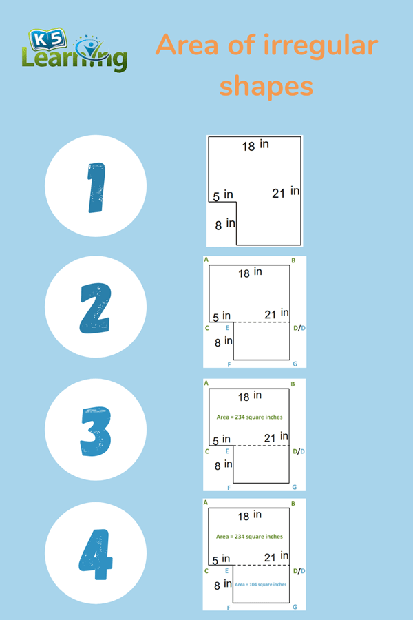 How To Find The Area Of Irregular Shapes K5 Learning