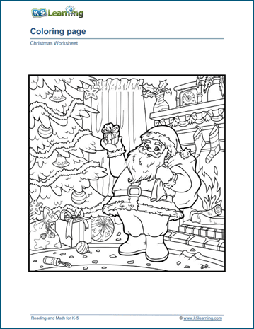 Santa coloring page