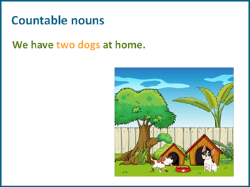 Countable nouns example