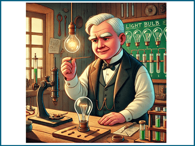 The invention of the light bulb