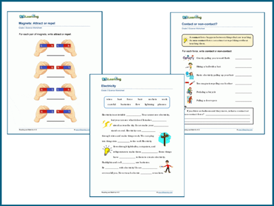 Electricity and magnetism worksheets