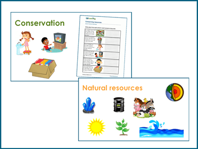 Natural resource and conservation worksheets