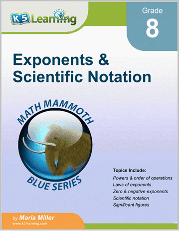 Exponents and scientific notation workbook