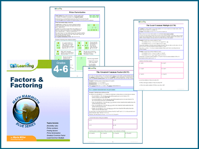 Factors and factoring workbook