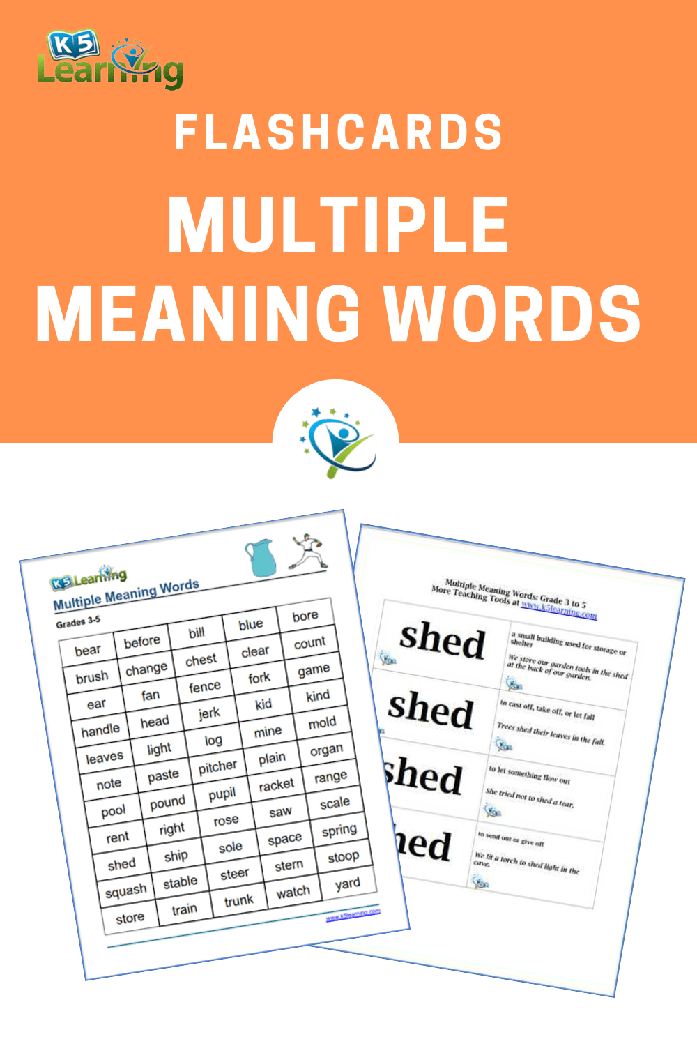 Multiple Meaning Words Flashcards For Grade 3 To 5 Students K5 Learning