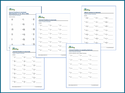 Converting fractions to decimals