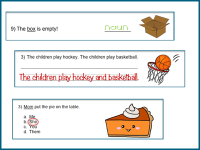Grade 1 and 2 grammar worksheets