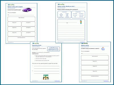 Grade 3 opinion writing worksheets