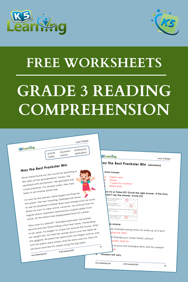 New grade 3 reading comprehension workbooks in K5 Store | K5 Learning