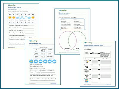 Grade 3 weather and climate worksheets