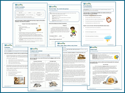 New and Improved Grade 4 Reading Comprehension Worksheets