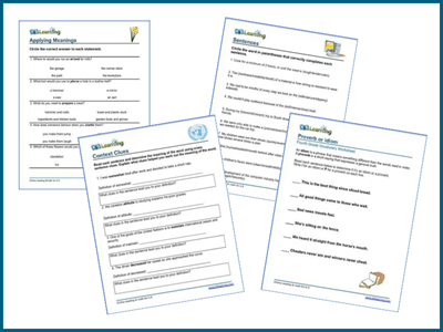 Grade 4 vocabulary worksheets