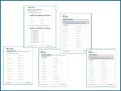 Grade 5 integers worksheets