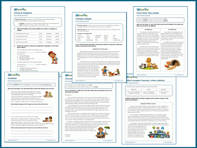 New and Improved Grade 5 Reading Comprehension Worksheets