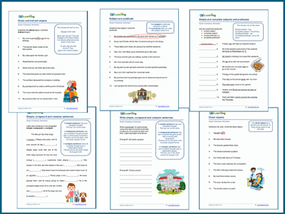 Grade 5 sentence structure worksheets