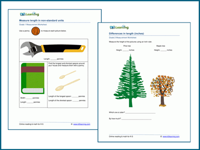 Measurement worksheets