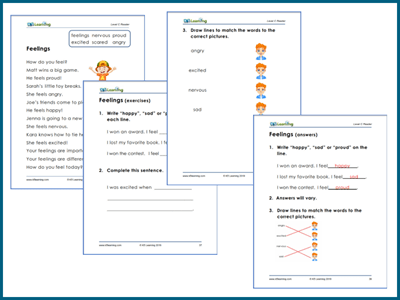 Kindergarten reading comprehension stories