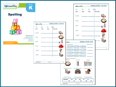 Kindergarten spelling workbook