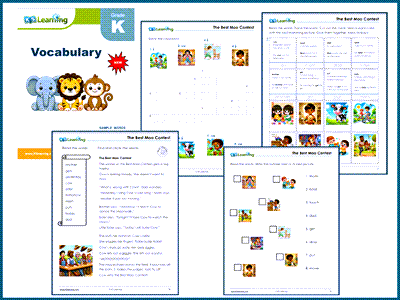 Kindergarten vocabulary workbook