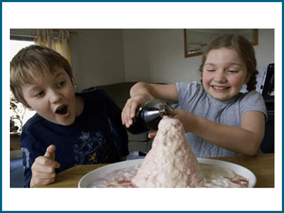 Baking soda volcano