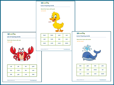 List of rhyming words