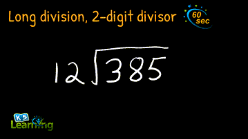 Long division with two-digiit divisor video