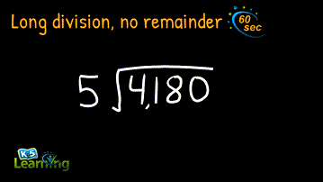 Long division with no remainder video