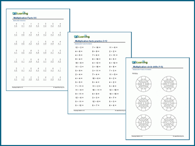 Basic multiplication facts worksheets