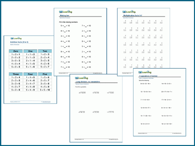 Math drill worksheets