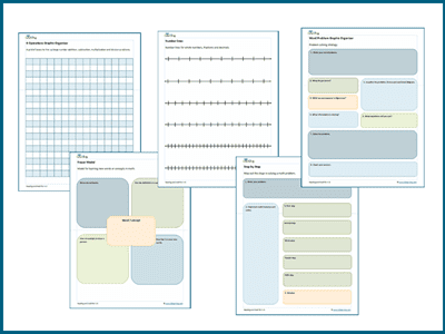 Math graphic organizers